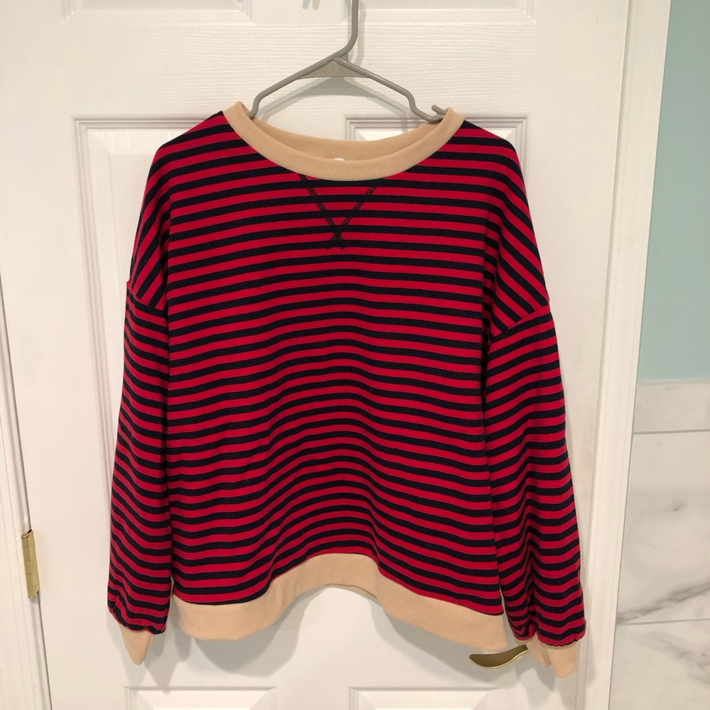 UEU Amazon striped crewneck sweatshirt